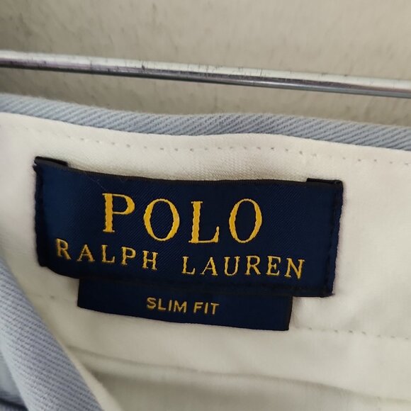 POLO RALPH LAUREN | Slim Fit Chino Pants Blue Sz 32/32 - Picture 5 of 6